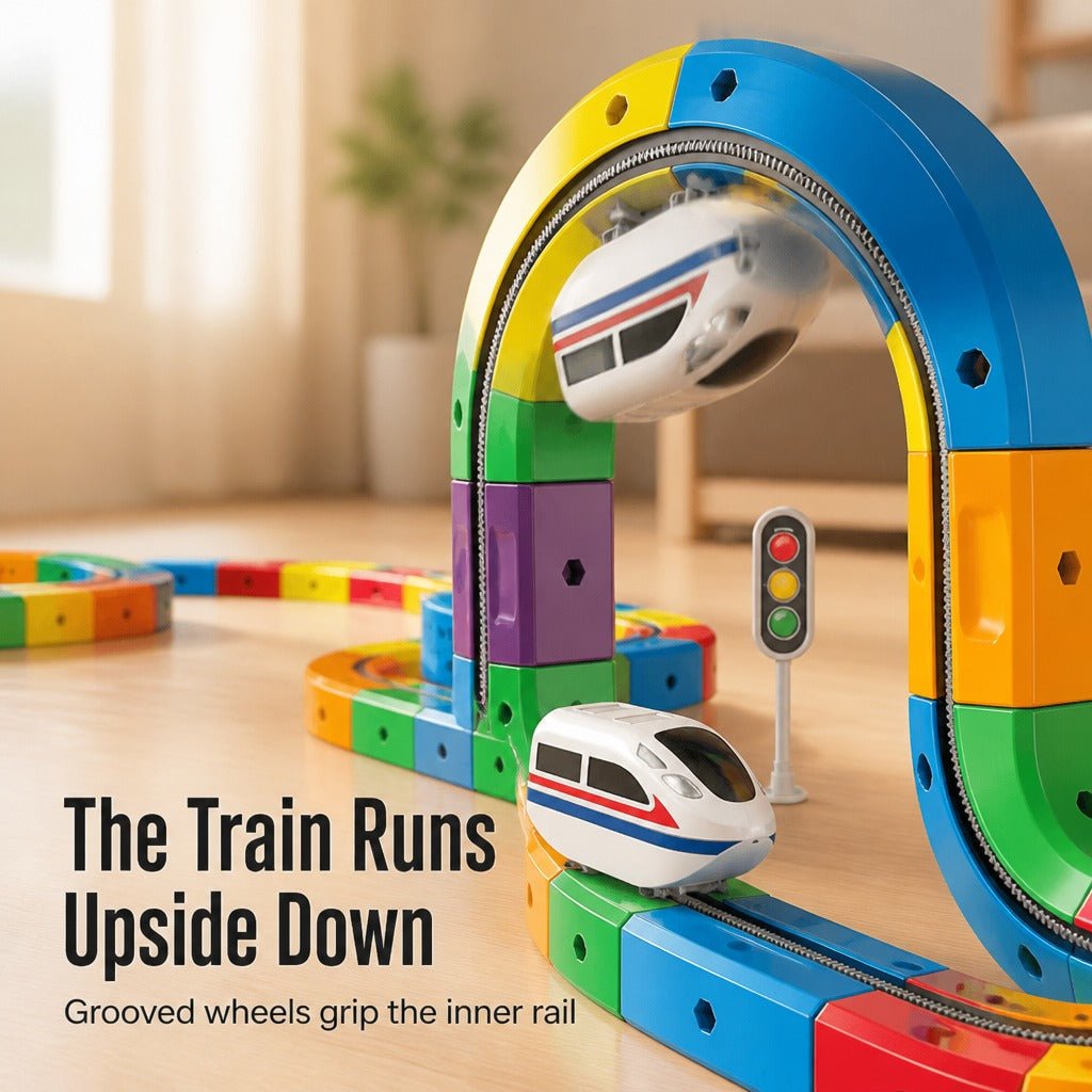 Mroace Flexible 3D Train Track Set