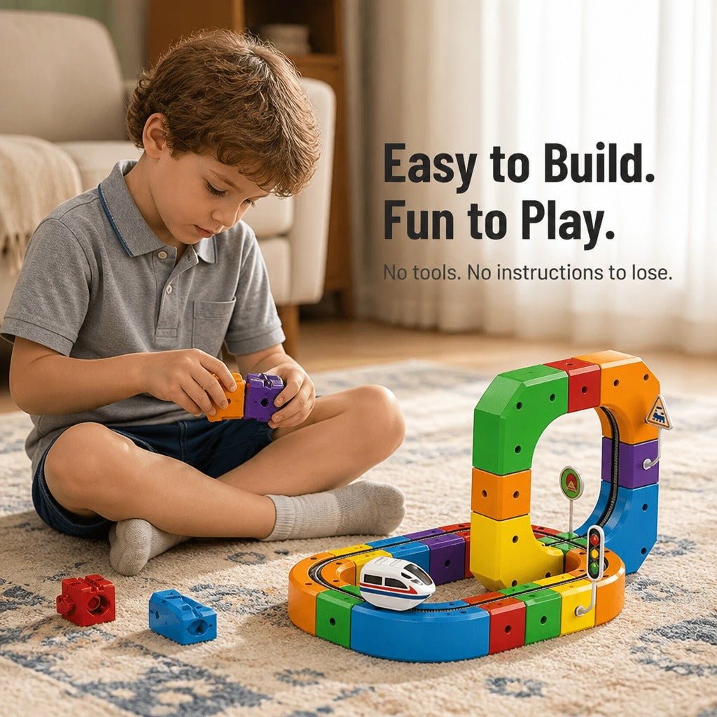Mroace Flexible 3D Train Track Set