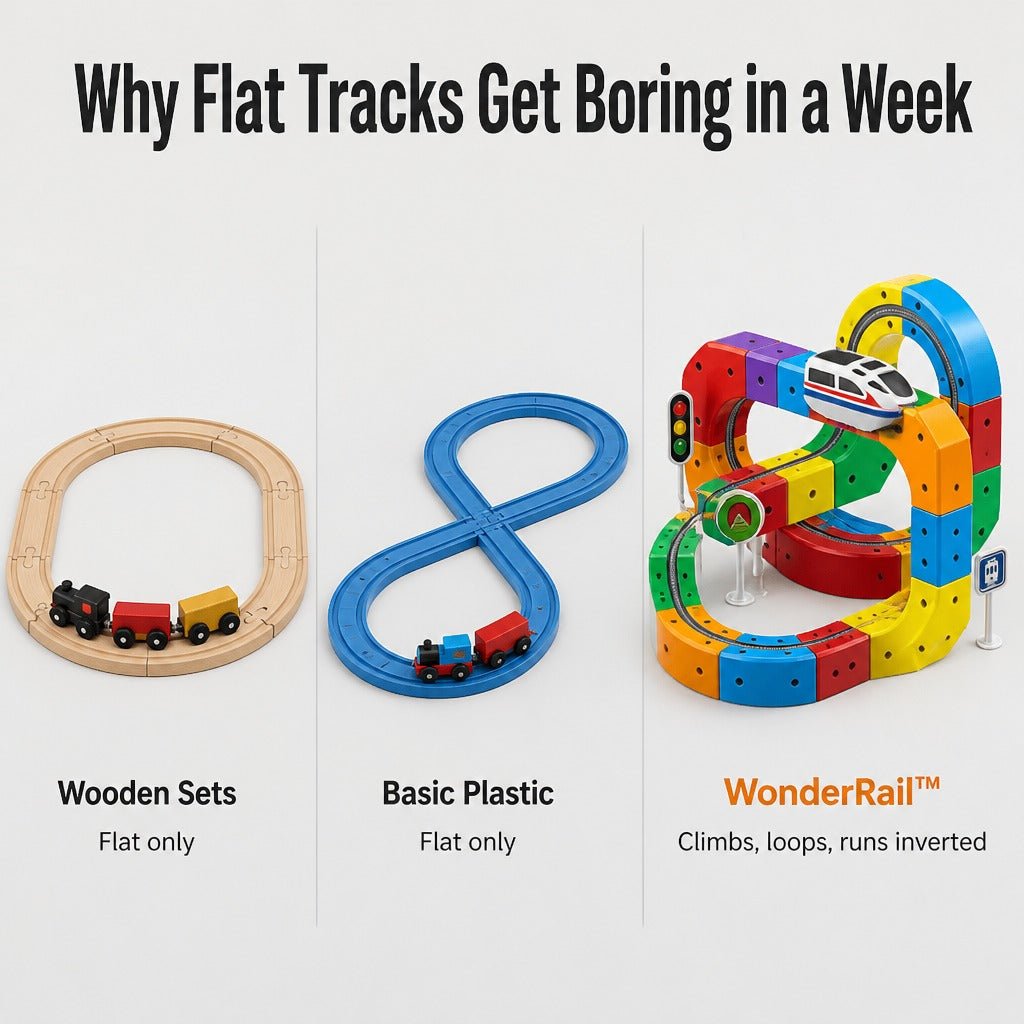 Mroace Flexible 3D Train Track Set