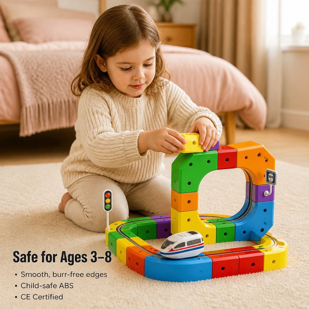 Mroace Flexible 3D Train Track Set