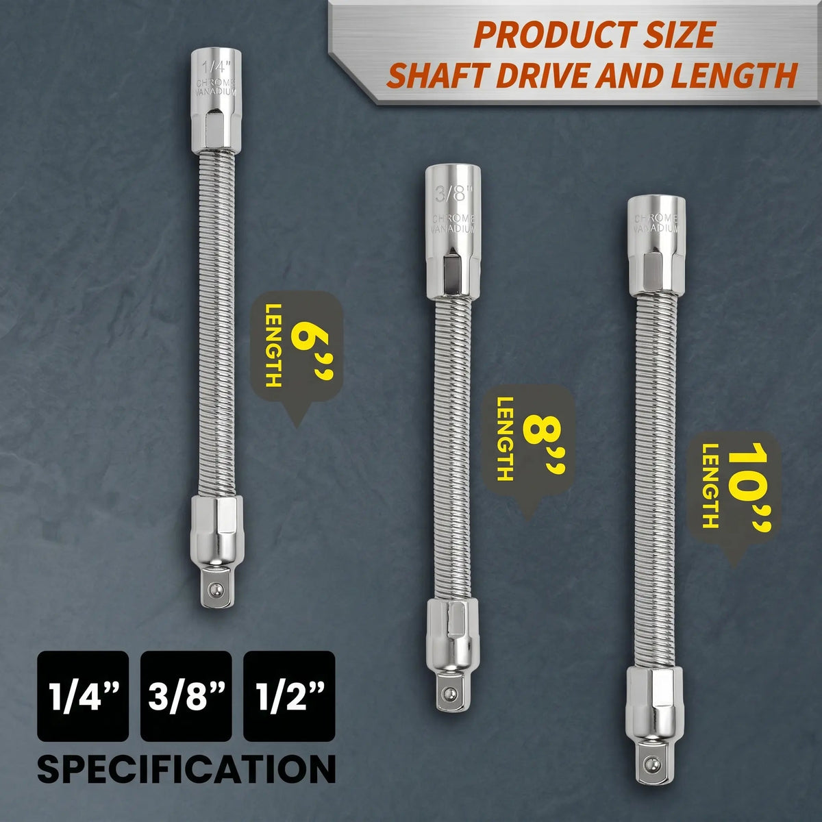 Mroace Flexible Socket Extension Bar Set