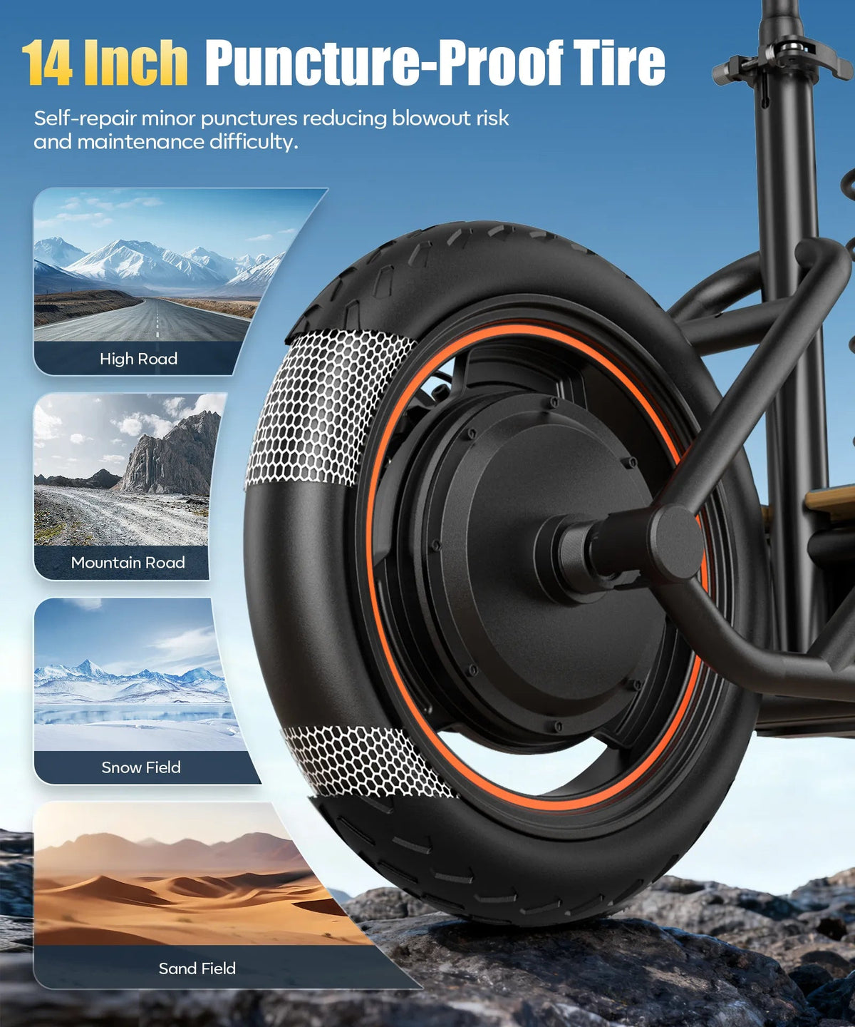 Mroace Foldable Electric Scooter with Basket & Seat