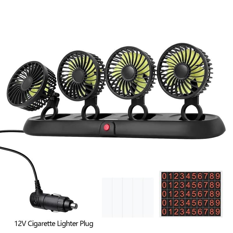 Mroace Foldable Four-Head Car Cooling Fan
