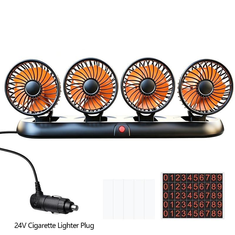 Mroace Foldable Four-Head Car Cooling Fan