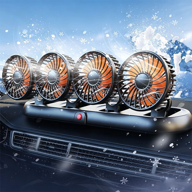 Mroace Foldable Four-Head Car Cooling Fan
