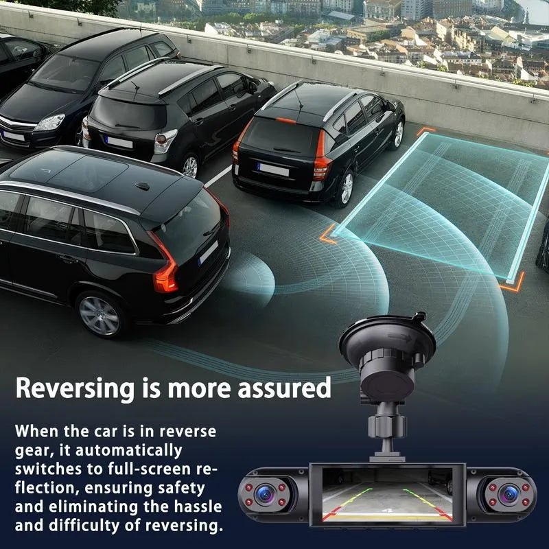 Mroace Full View Infrared Night Vision Dash Cam With 64GB SD Card