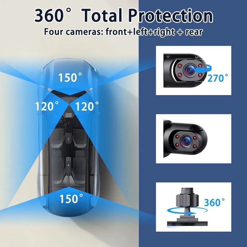 Mroace Full View Infrared Night Vision Dash Cam With 64GB SD Card