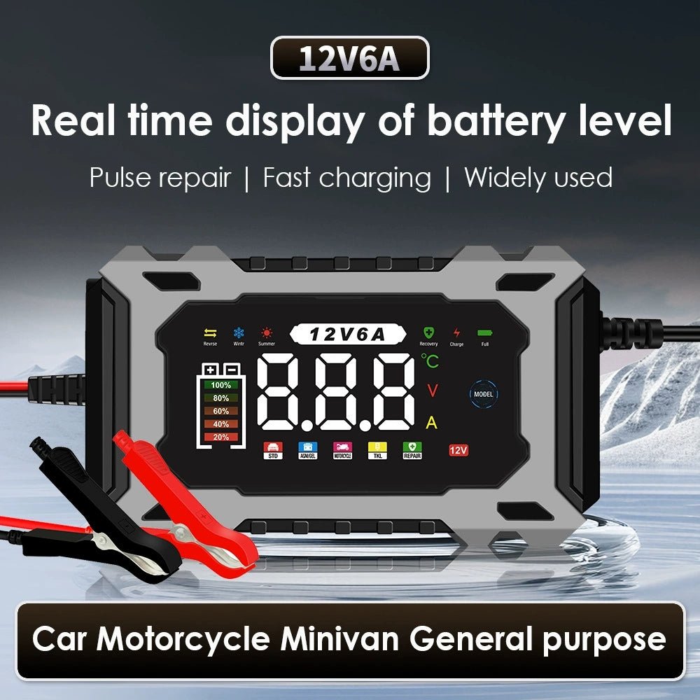 Mroace Fully-Automatic 12V/6A Smart Battery Charger