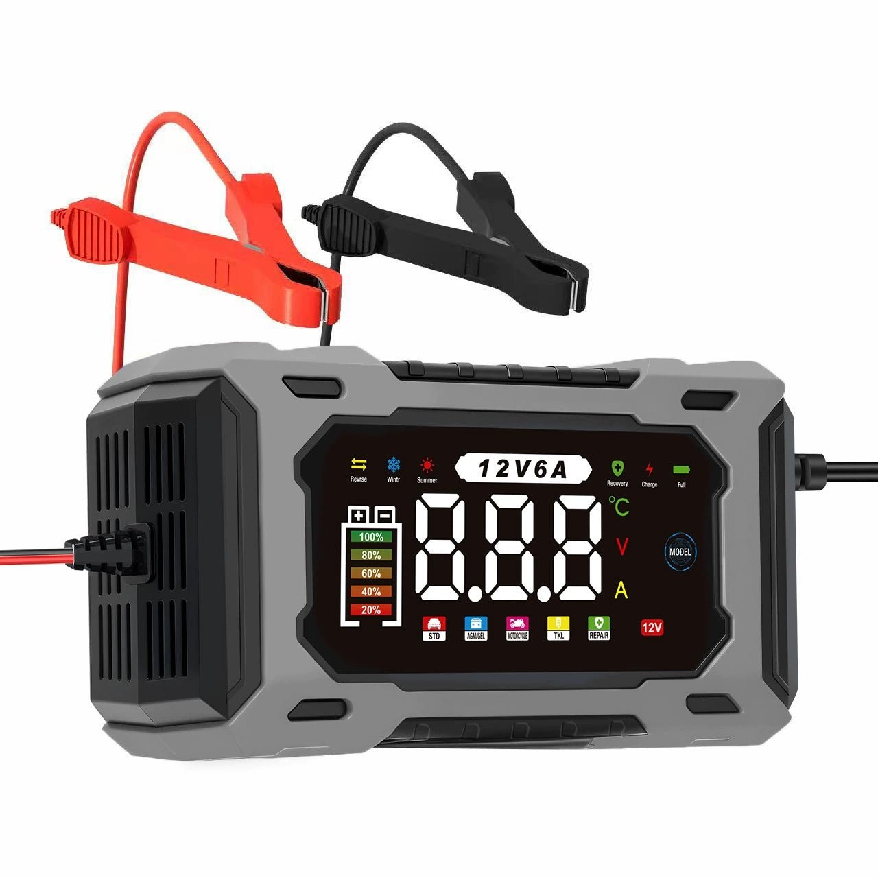Mroace Fully-Automatic 12V/6A Smart Battery Charger