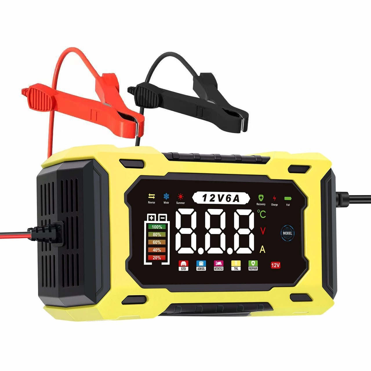 Mroace Fully-Automatic 12V/6A Smart Battery Charger