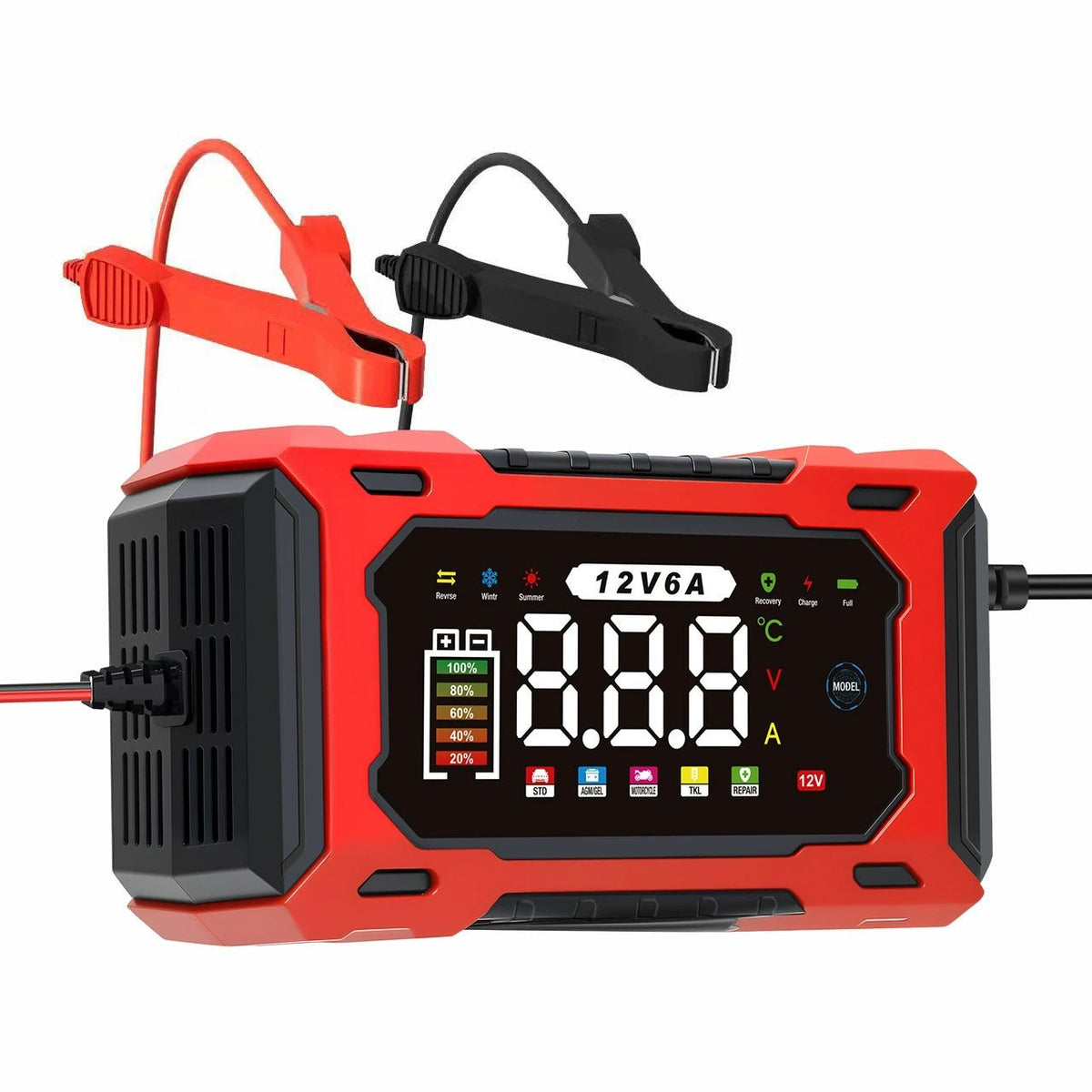 Mroace Fully-Automatic 12V/6A Smart Battery Charger