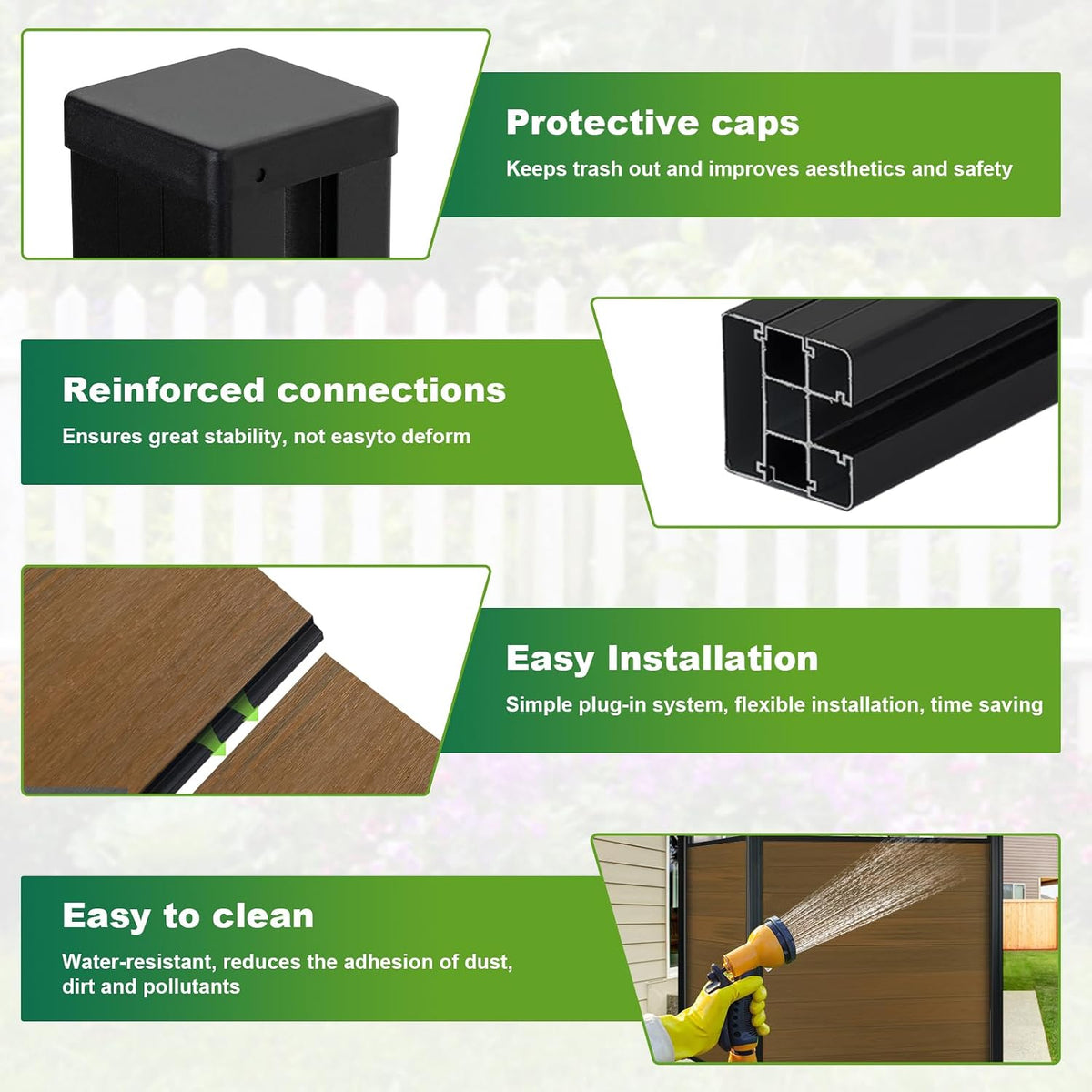 Mroace Garden Privacy Fence Panel