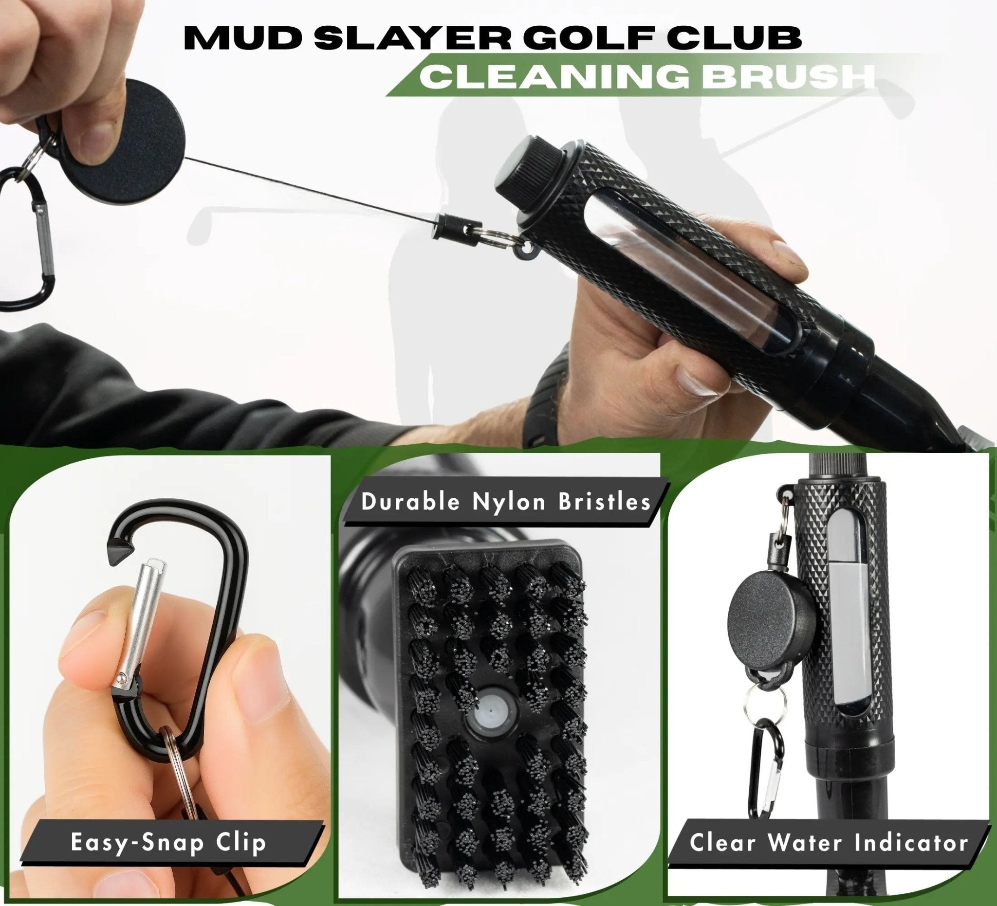 Mroace Golf Club Cleaning Brush with Water Spray Bottle