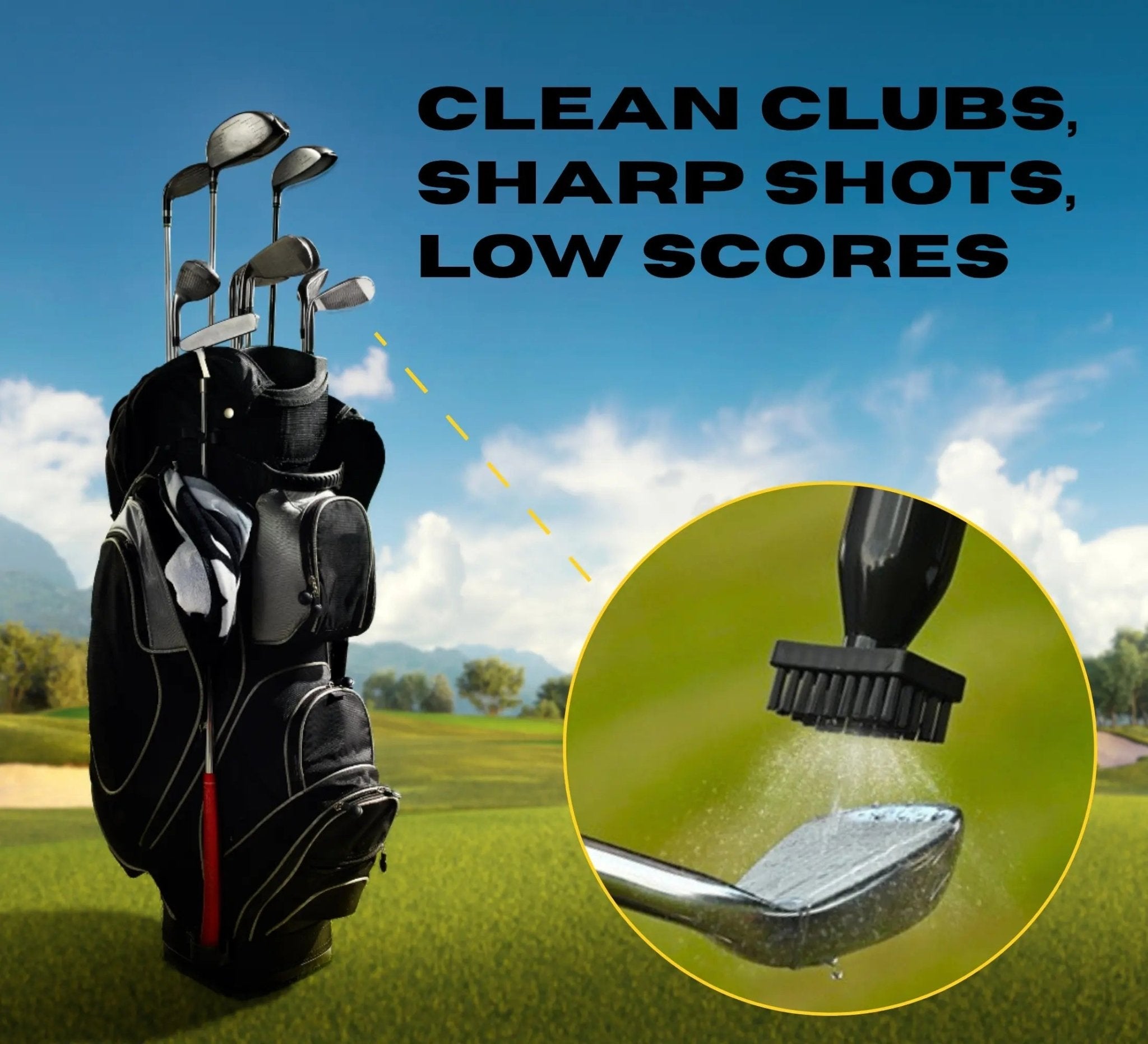 Mroace Golf Club Cleaning Brush with Water Spray Bottle