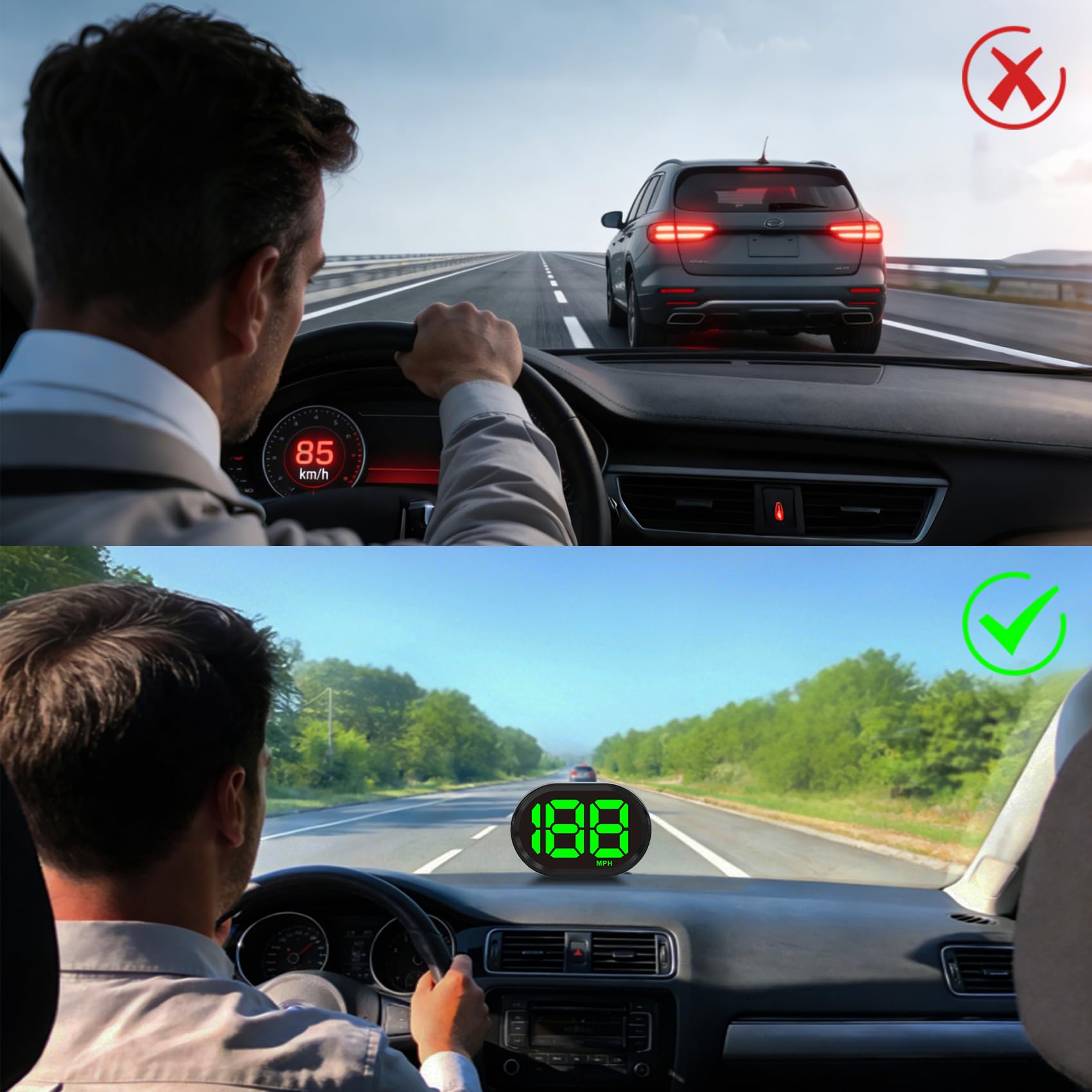 Mroace GPS Digital Speedometer for Car MPH