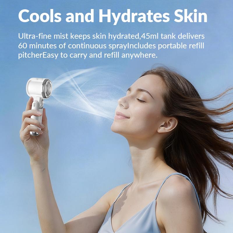 Mroace Handheld Mist Fan