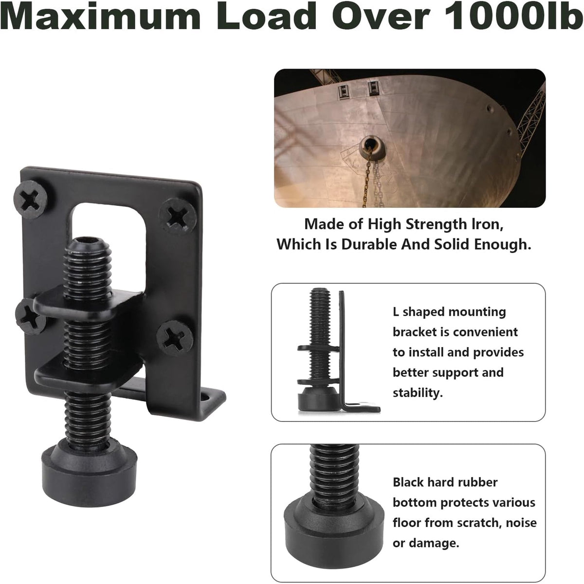 Mroace Heavy Duty Adjustable Furniture Leveling Feet