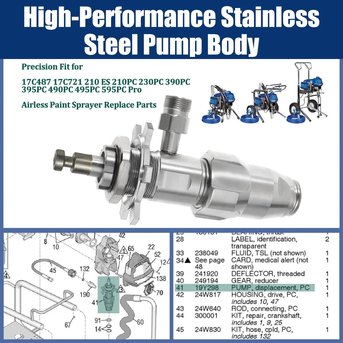 Mroace Heavy Duty Airless Paint Sprayer Pump