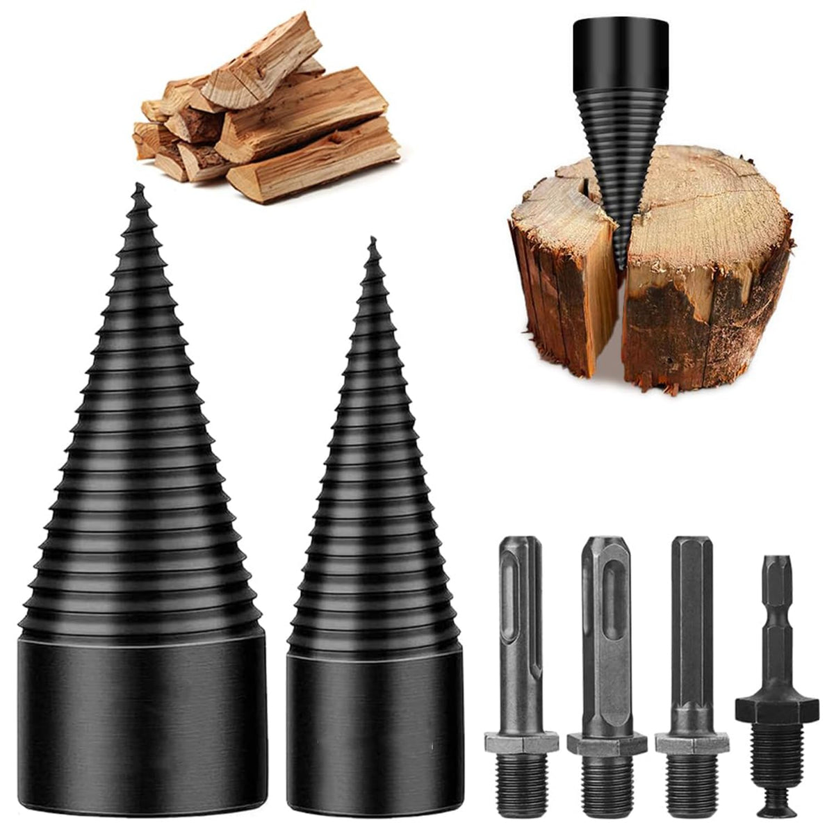 Mroace Heavy Duty Firewood Log Splitter Drill Bit