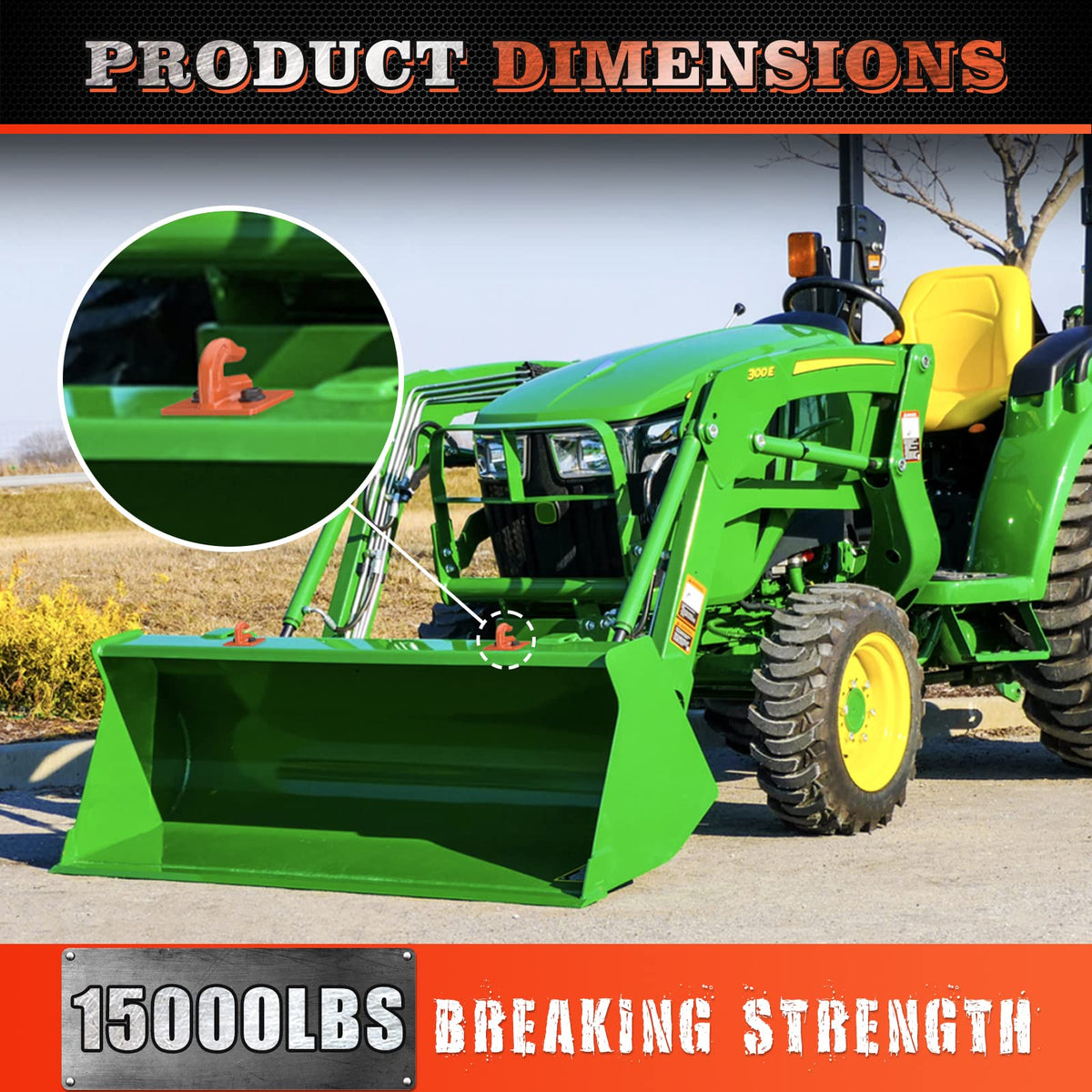 Mroace Heavy Duty Forged Steel Tractor Bucket Grab Hook