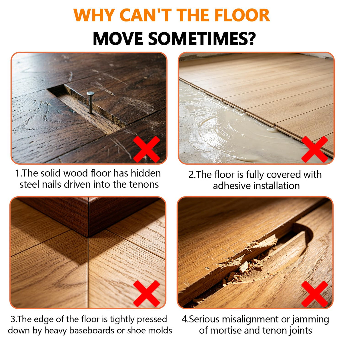 Mroace Heavy Duty Iron Floor Gap Fixer Tool