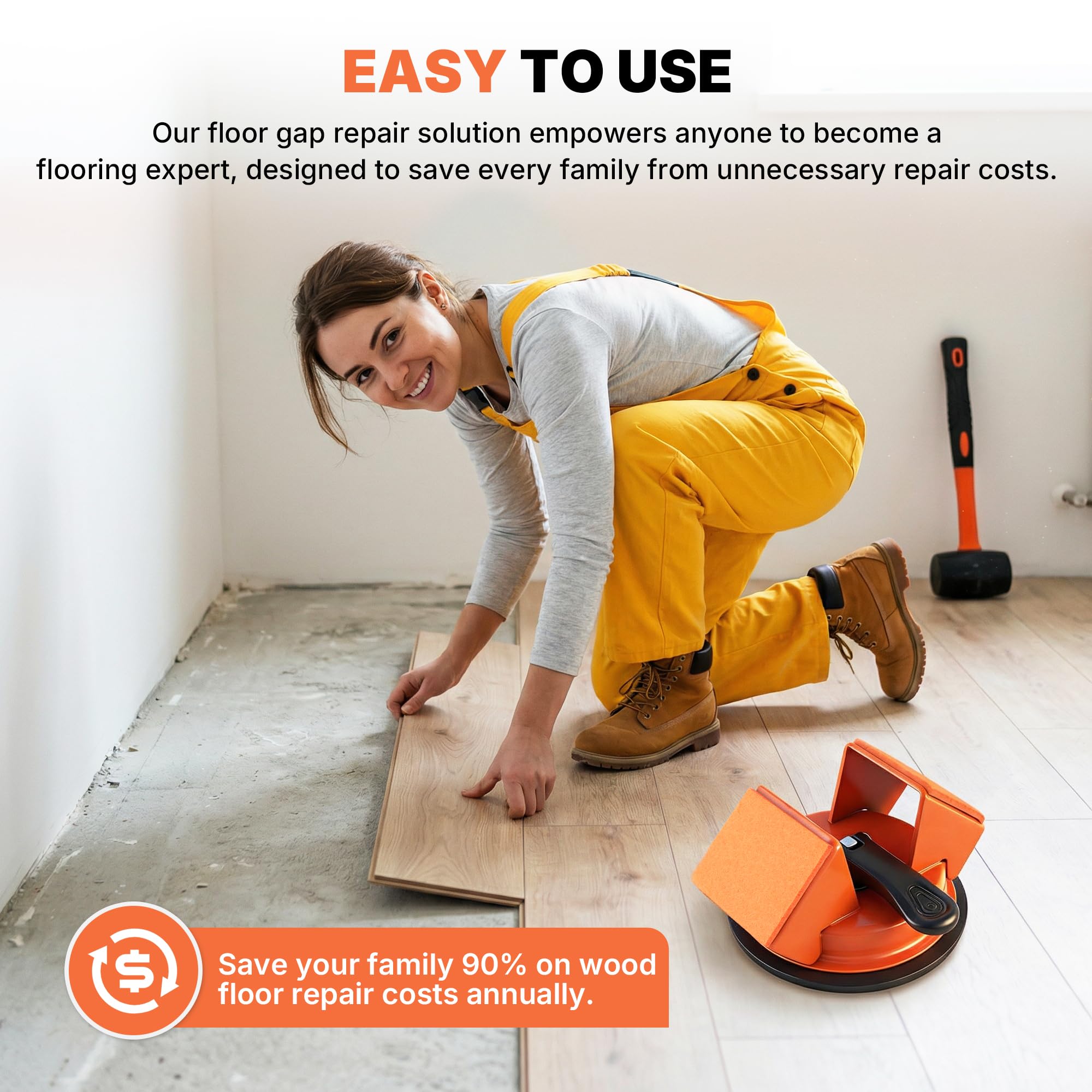 Mroace Heavy Duty Iron Floor Gap Fixer Tool