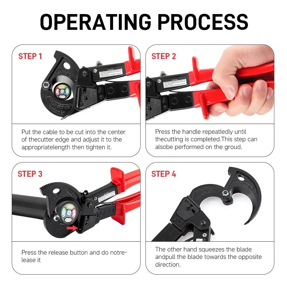 Mroace Heavy Duty Ratcheting Cable Cutter