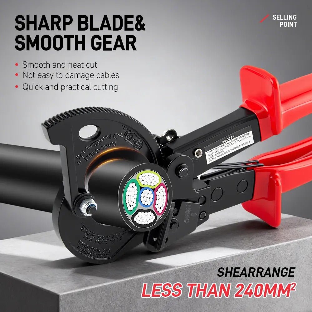 Mroace Heavy Duty Ratcheting Cable Cutter