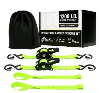Mroace Heavy Duty Retractable Ratchet Straps