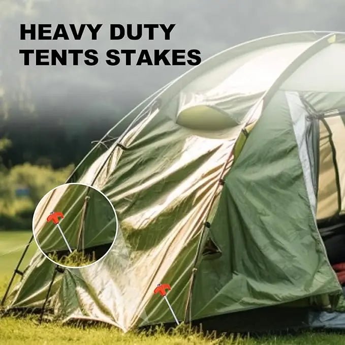 Mroace Heavy Duty Screw In Metal Tent Stakes