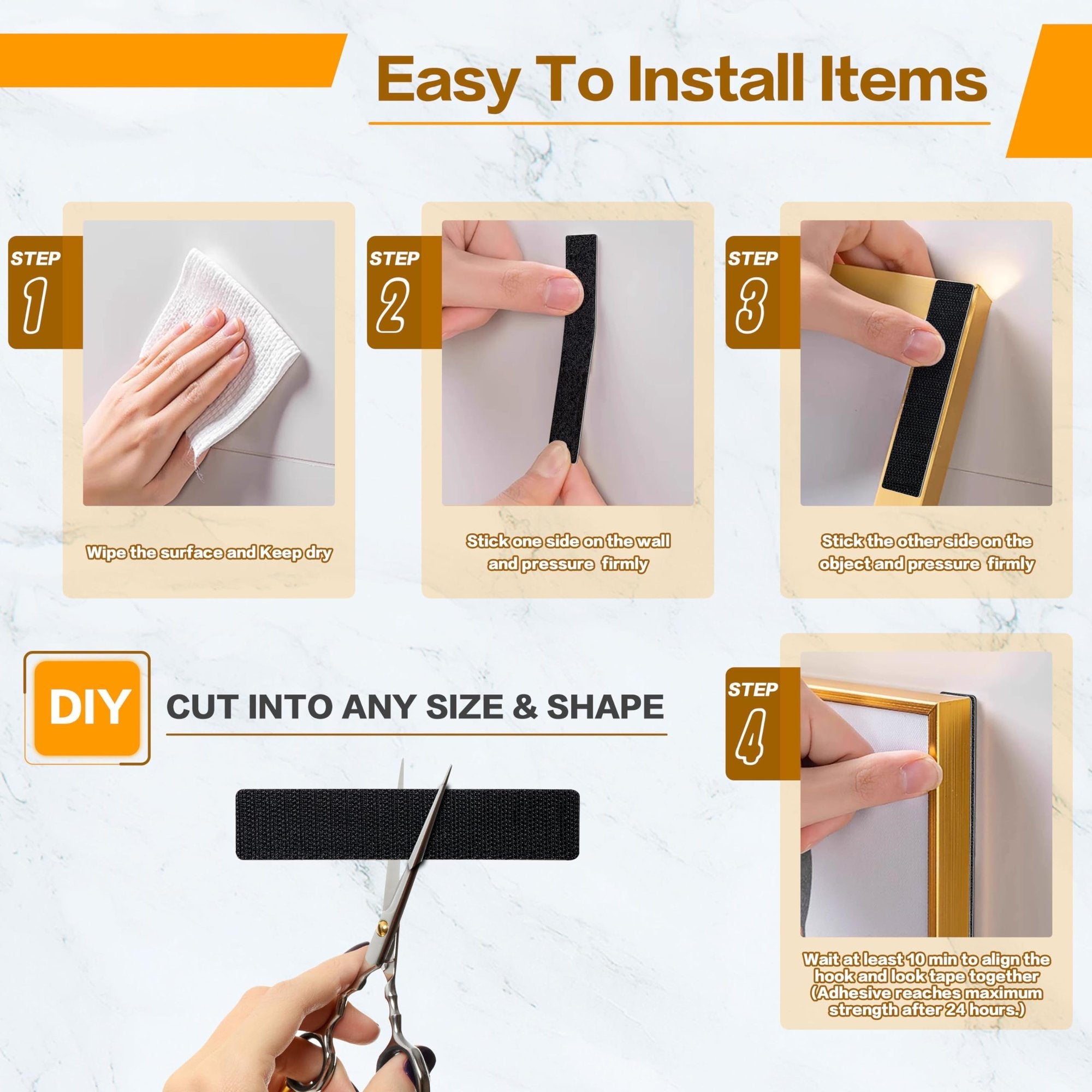 Mroace Heavy Duty Self Adhesive Hook and Loop Strips