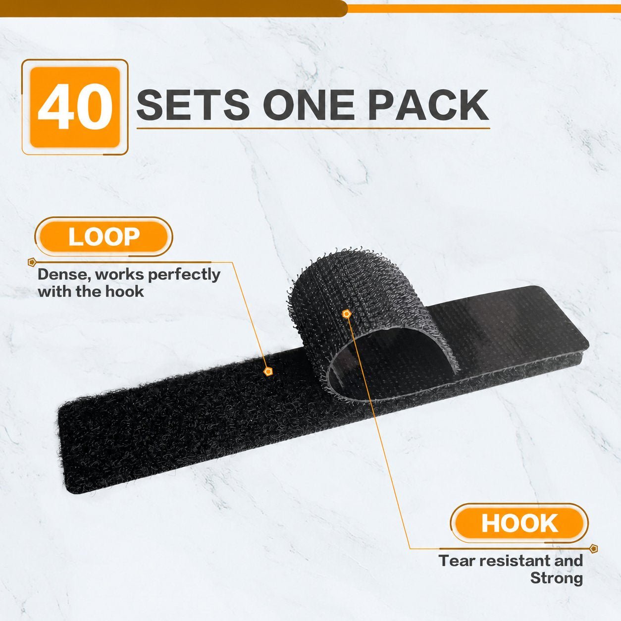 Mroace Heavy Duty Self Adhesive Hook and Loop Strips