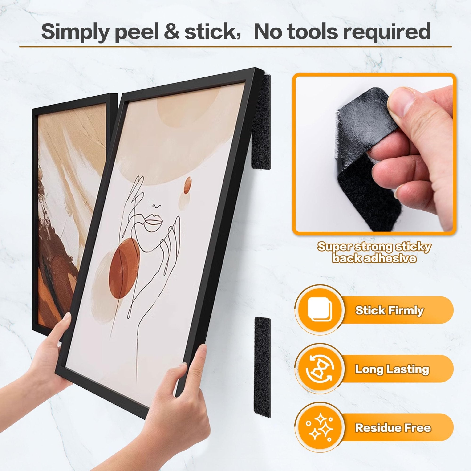 Mroace Heavy Duty Self Adhesive Hook and Loop Strips