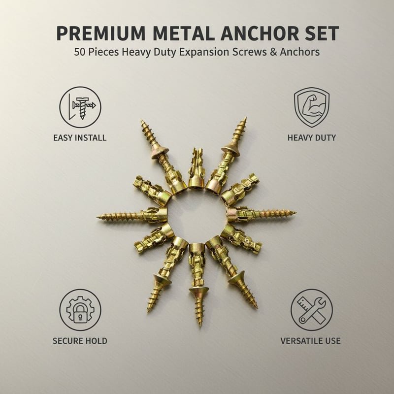 Mroace Heavy Duty Serrated Metal Expansion Anchors