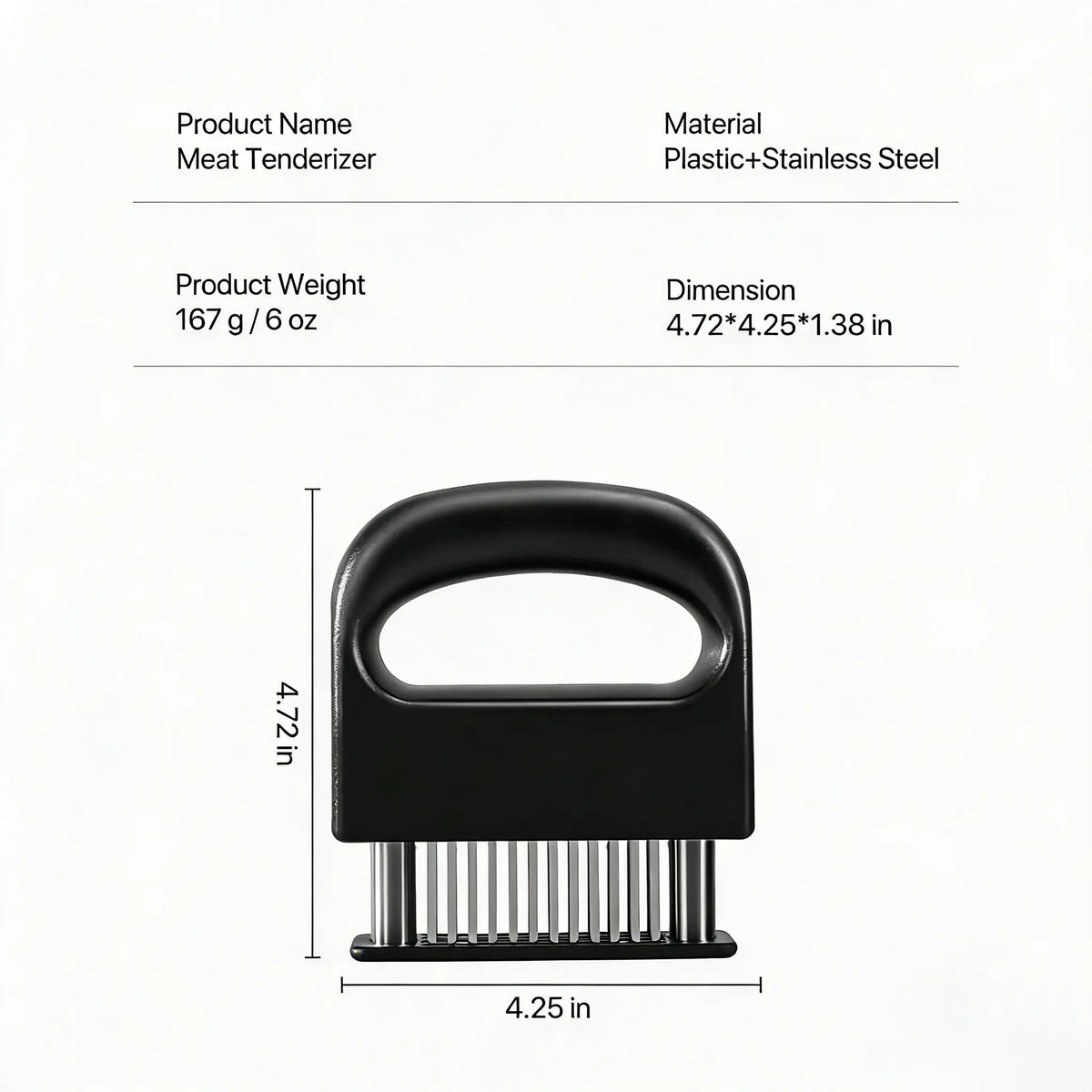 Mroace Heavy Duty Stainless Steel Meat Tenderizer