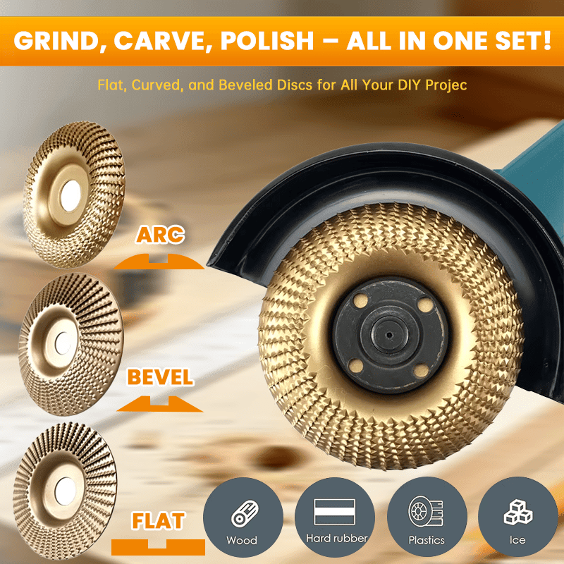 Mroace Heavy-Duty Wood Carving Disc Set (3PCS)