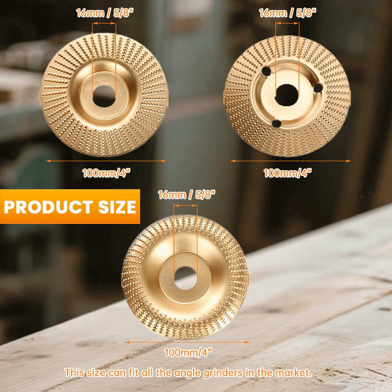 Mroace Heavy-Duty Wood Carving Disc Set (3PCS)