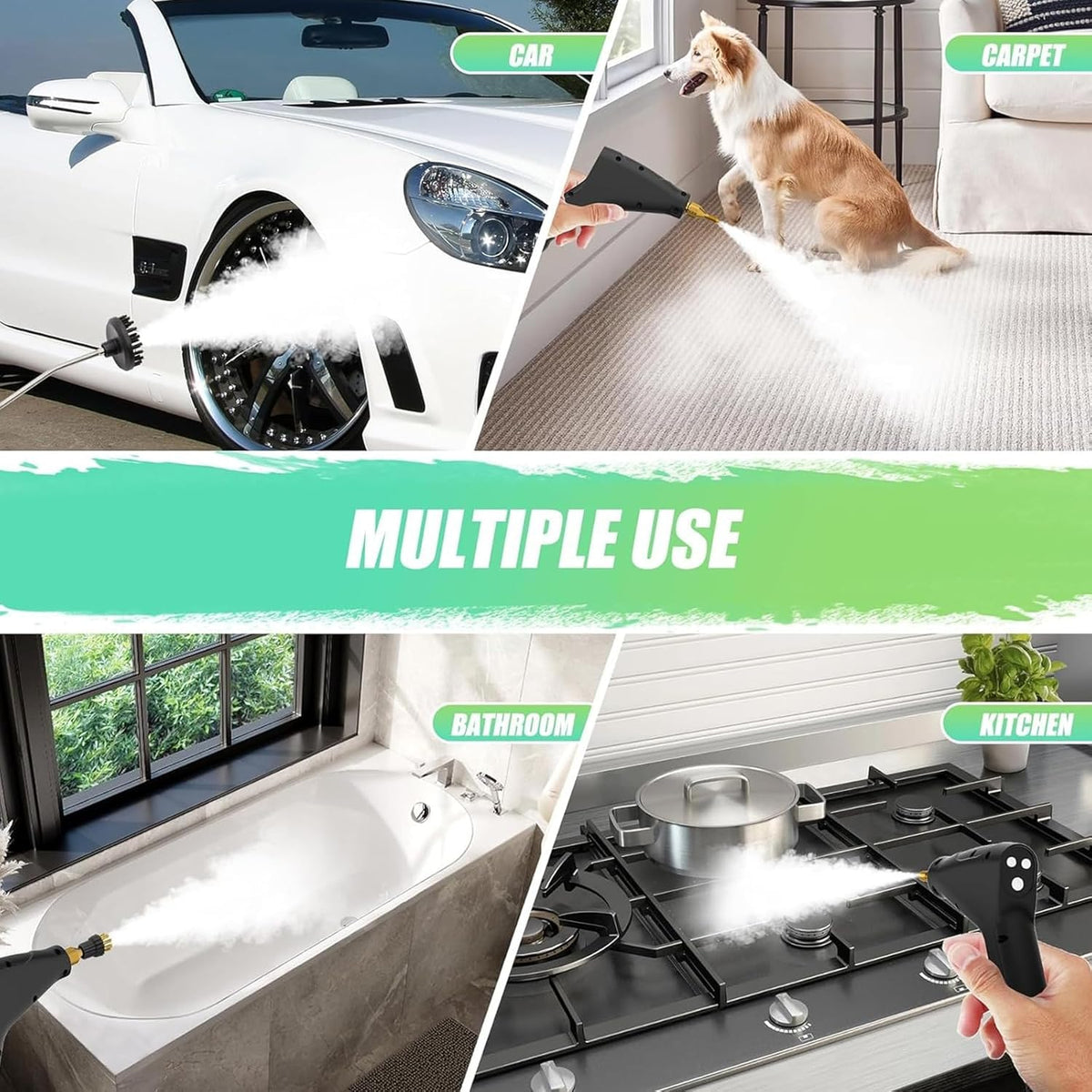 Mroace High Capacity Adjustable Handheld Steam Cleaner