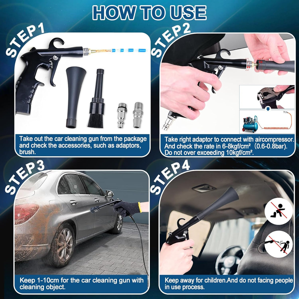 Mroace High Pressure Car Detailing Air Blow Gun