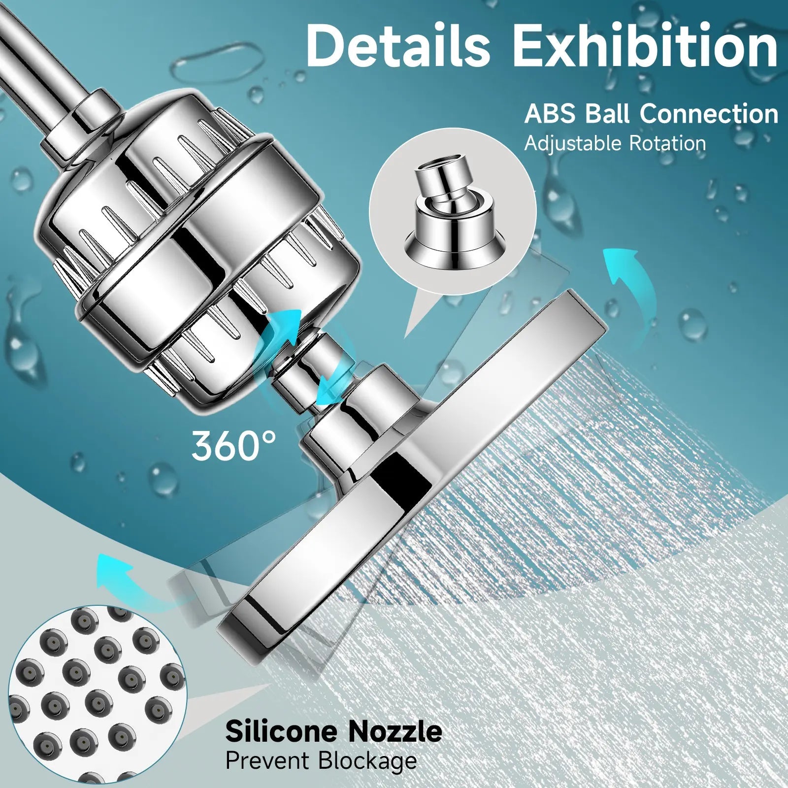 Mroace High Pressure Filtered Shower Head Set