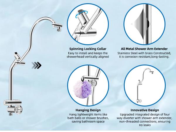 Mroace High Pressure Rainfall Shower Head Combo with Handheld Sprayer