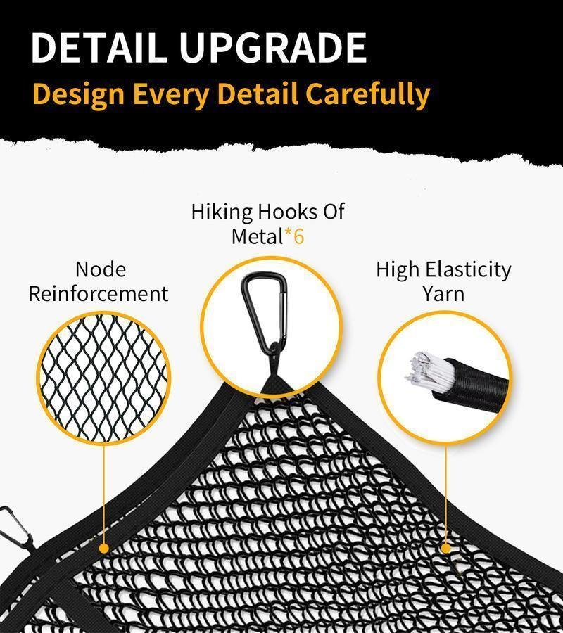 Mroace Highly-Elastic Multi-Vehicle Truck Bed Cargo Net