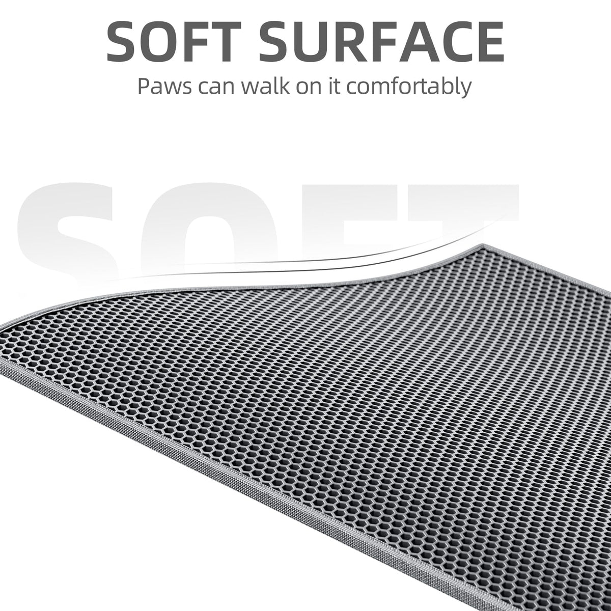 Mroace Honeycomb Double Layer Cat Litter Mat