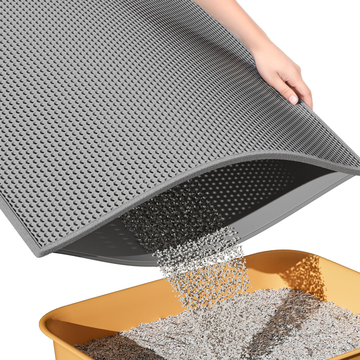 Mroace Honeycomb Double Layer Cat Litter Mat