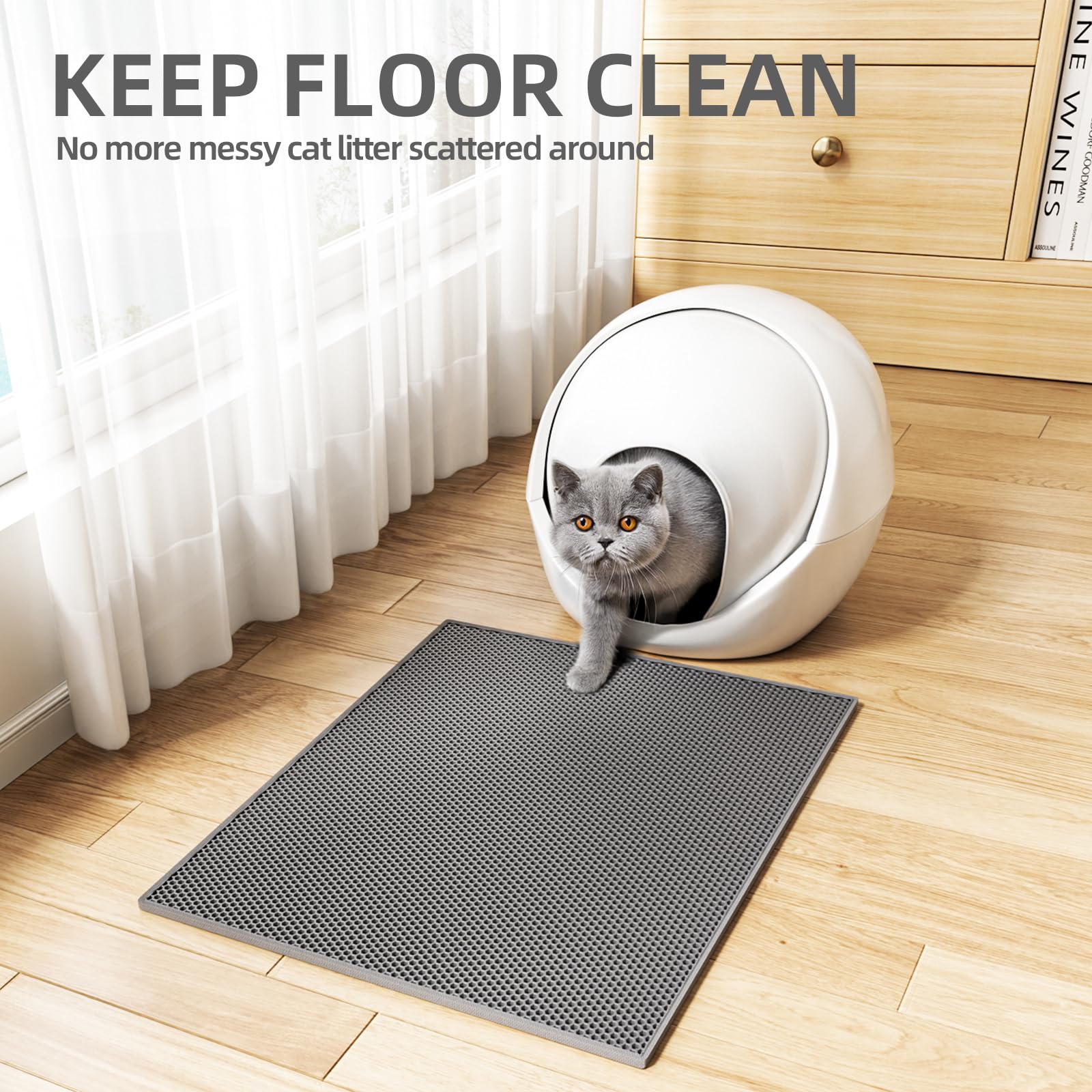 Mroace Honeycomb Double Layer Cat Litter Mat