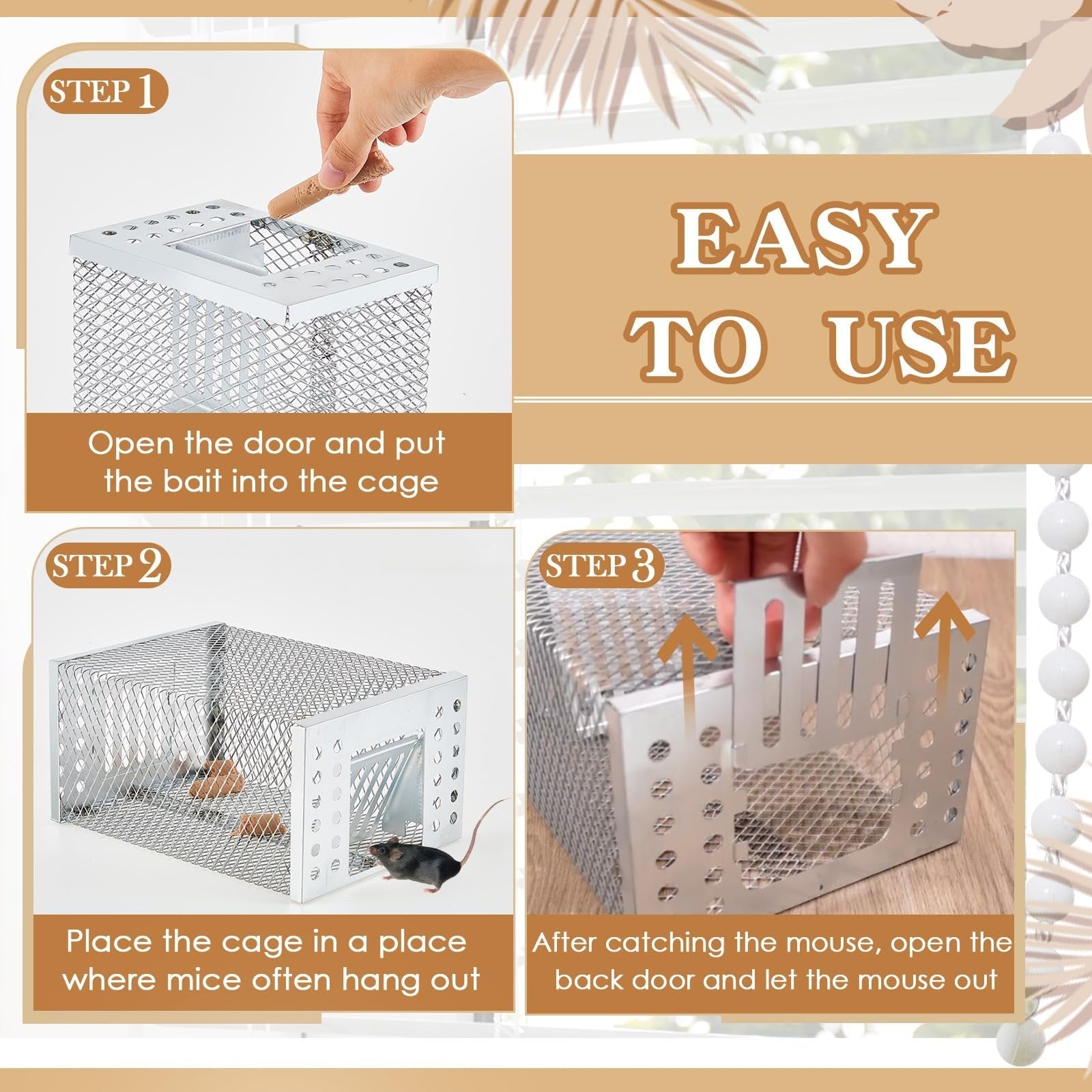 Mroace Humane Live Catch & Release Mouse Trap