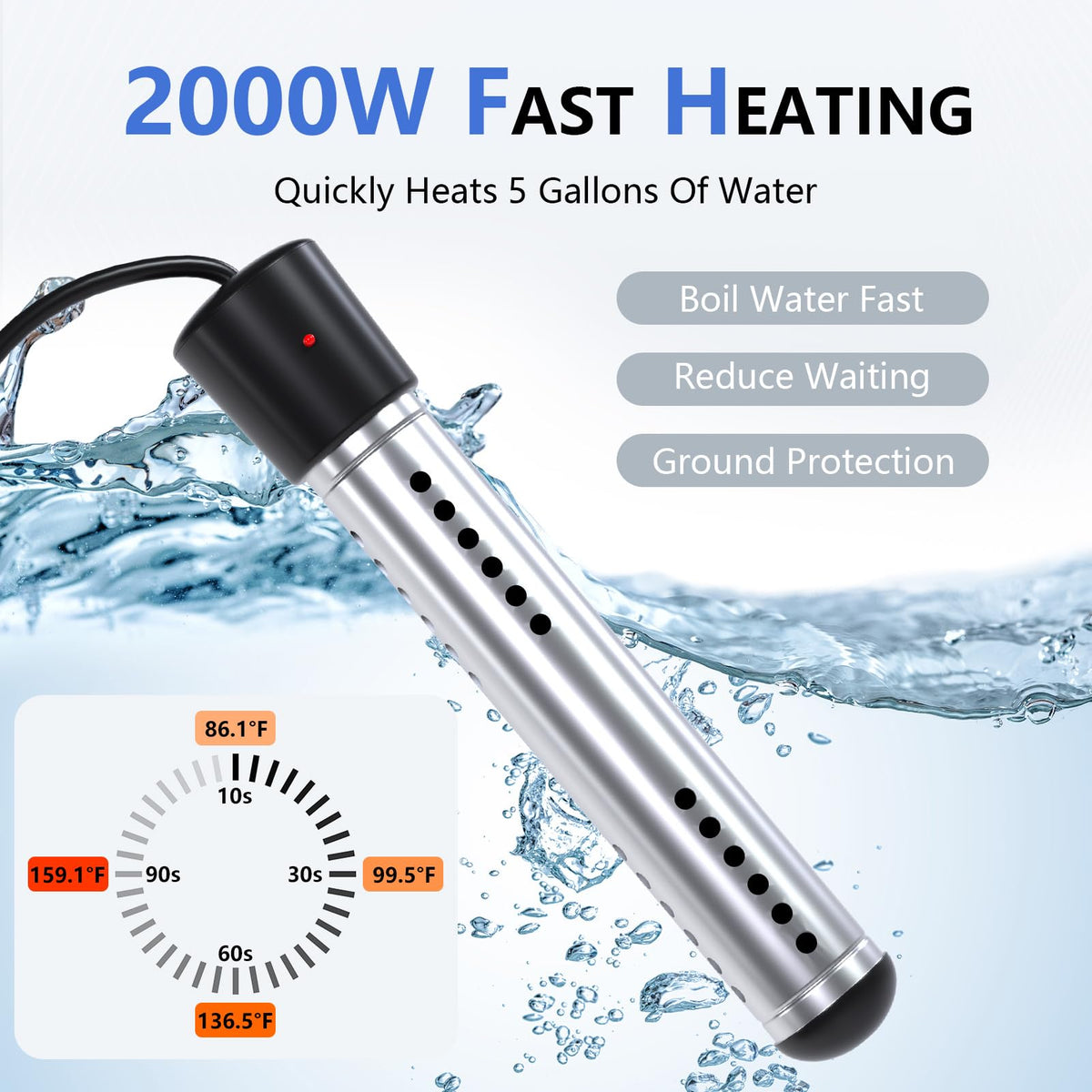 Mroace Immersion Water Heater Electric