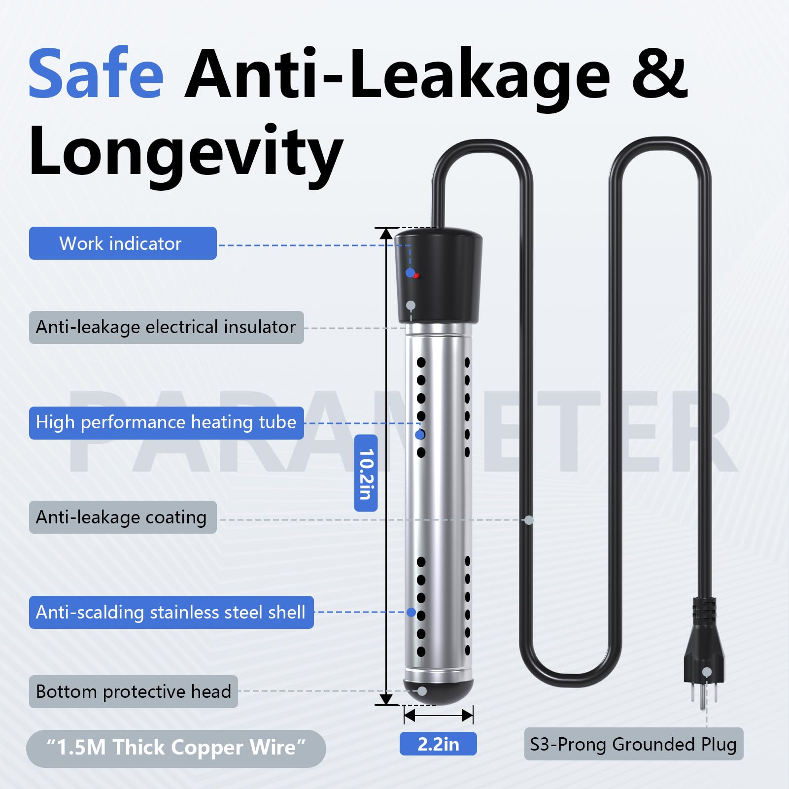 Mroace Immersion Water Heater Electric