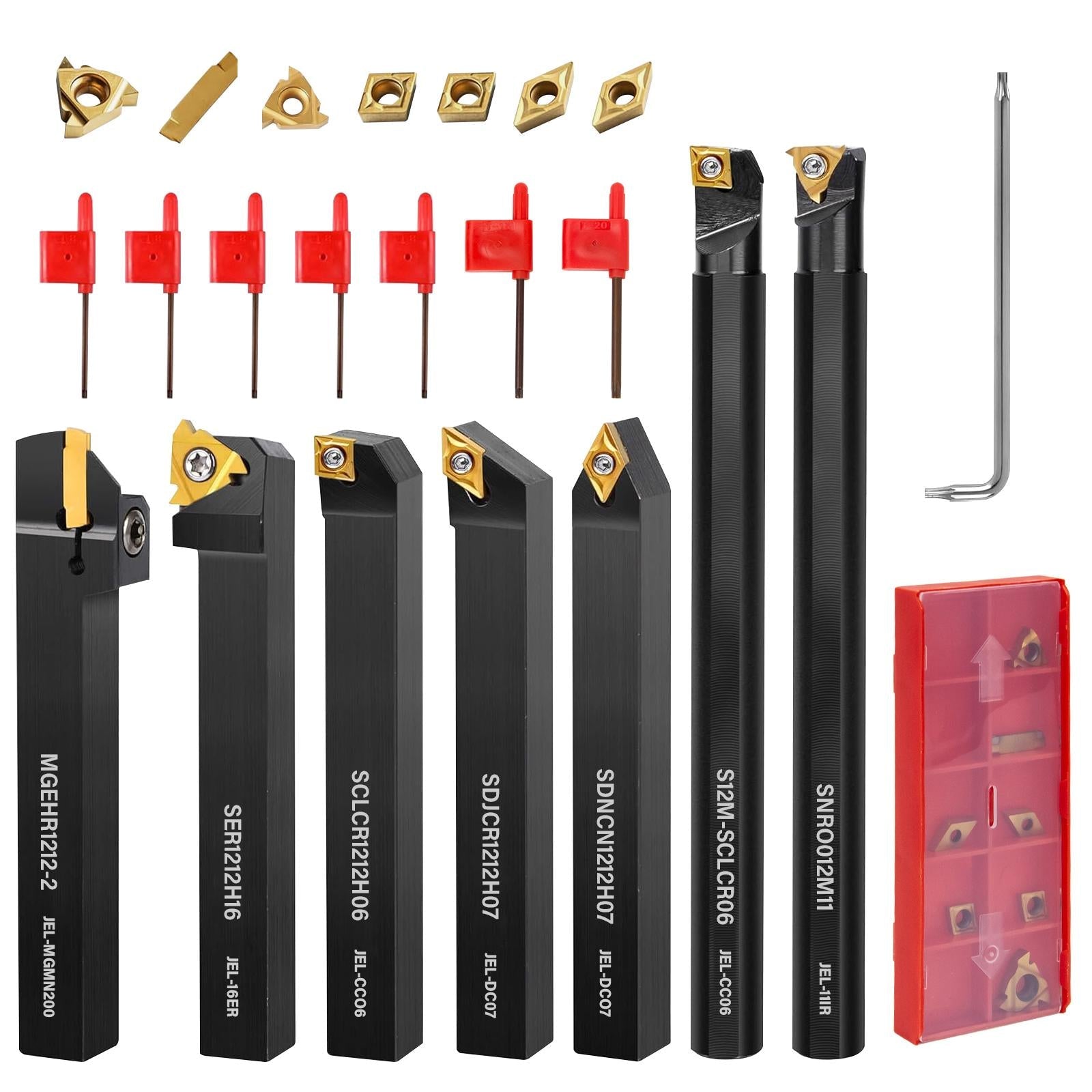 Mroace Indexable Carbide Lathe Turning Tool Set