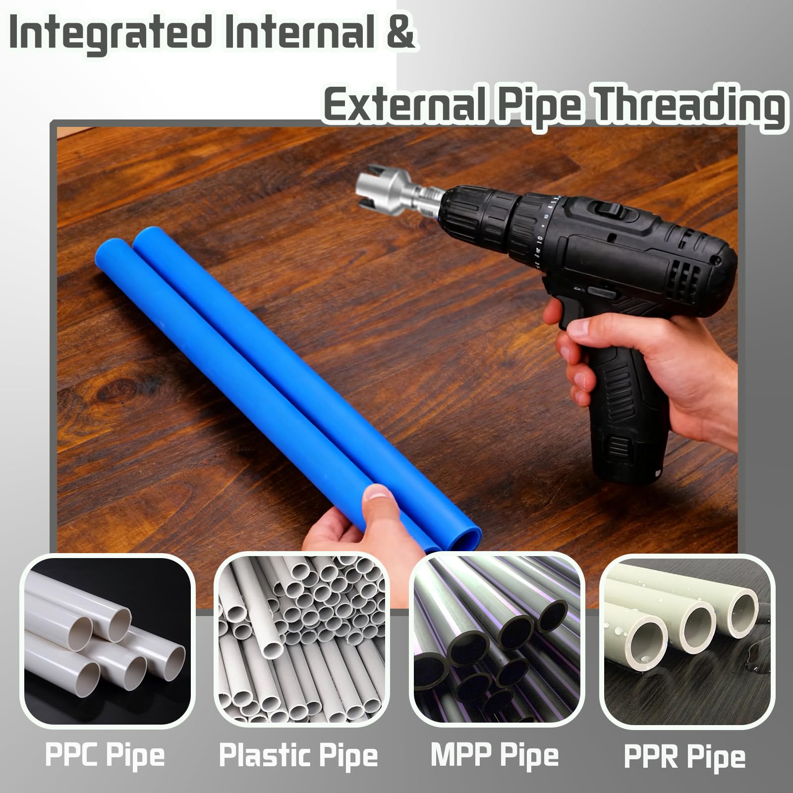 Mroace Integrated Internal & External Pipe Threading Tool